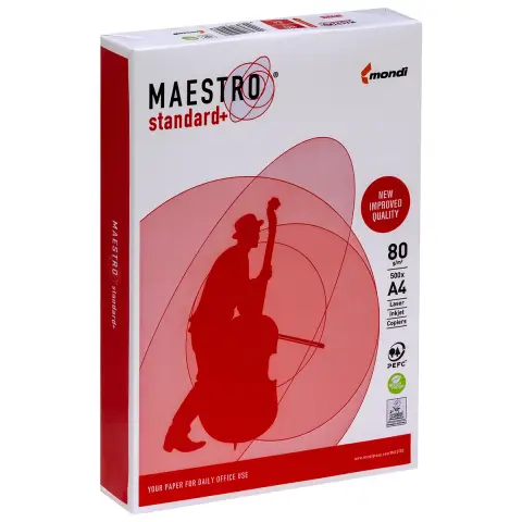 Papier Xero Igepa Maestro Stadard Plus kl. A 94918A80 (A4; 80g/m2; 500 szt.; Matowy) -1ryza